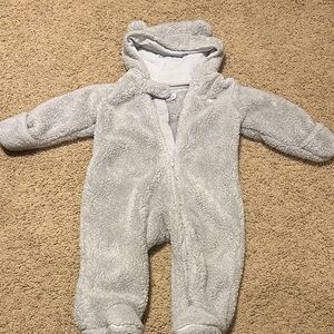 Carter's Soft Gray Fleece Footie